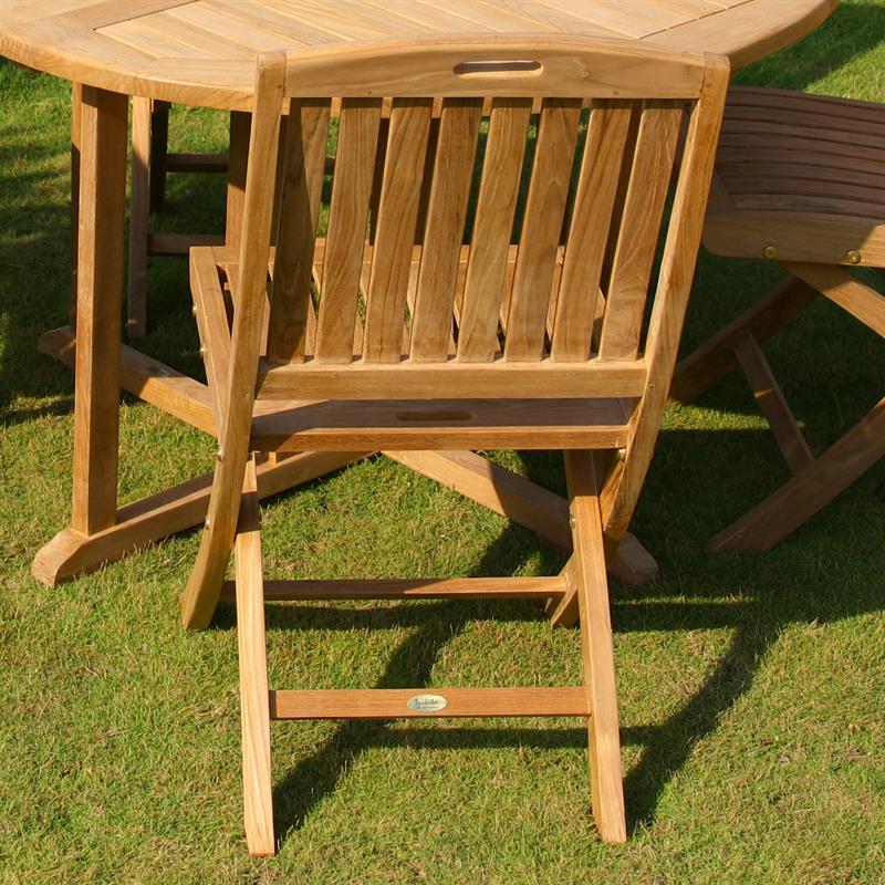 Denver folding chair without armrests - Certified teak GRADE A + brass fittings