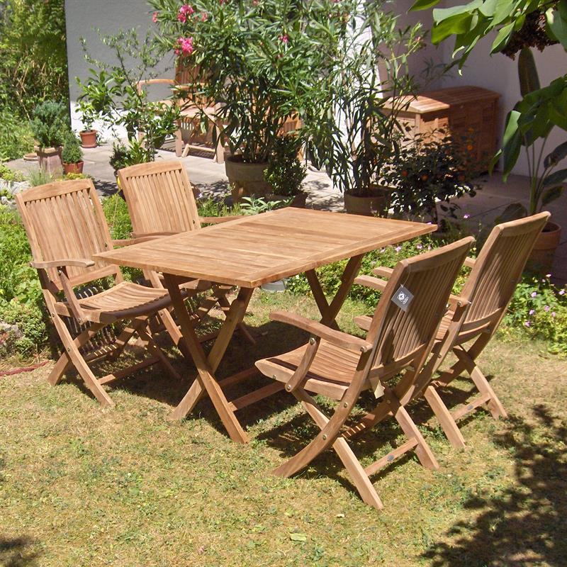 Comforteck Folding Set 130 consisting of Comforteck folding table rectangular 130 x 85 and Comforteck folding chairs with armrests