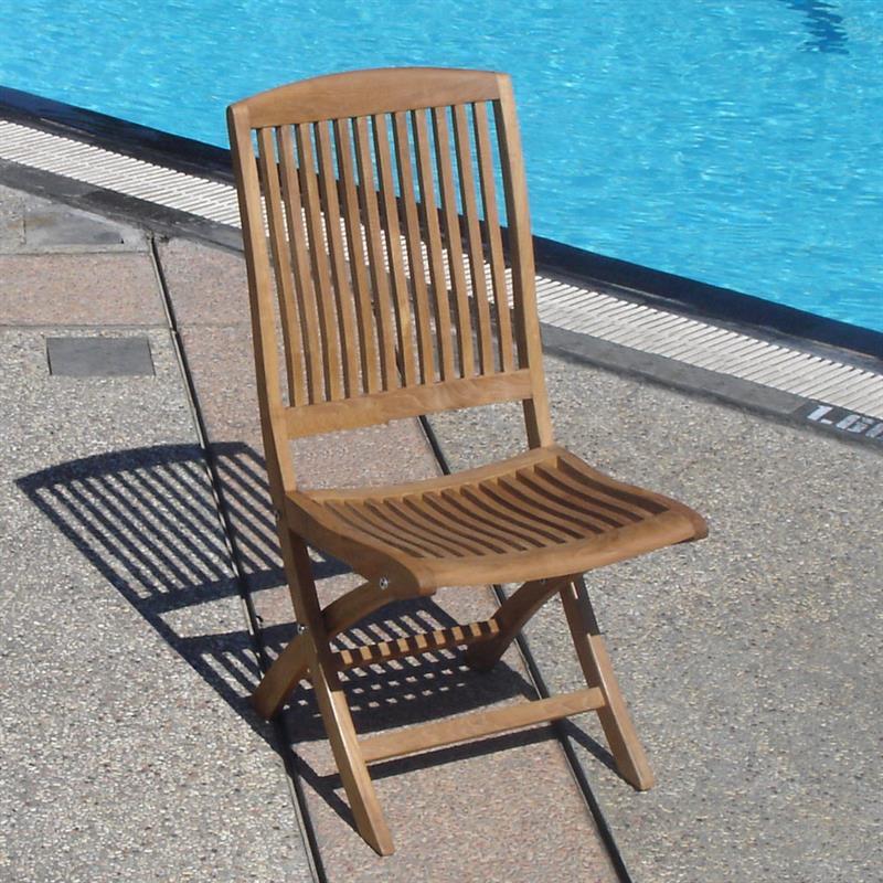 Comforteck folding chair without armrests - Certified Teak GRADE A + stainless steel fittings