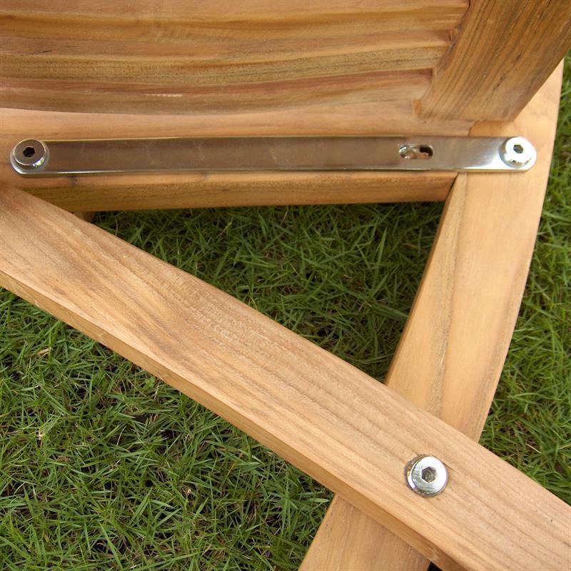 Comforteck folding chair without armrests - Certified Teak GRADE A + stainless steel fittings