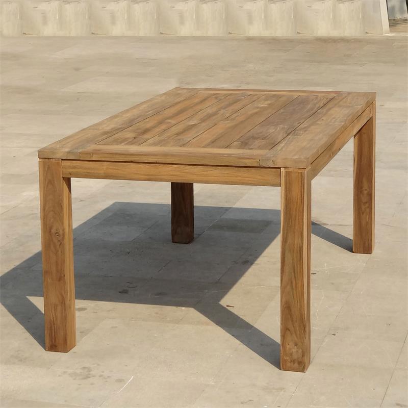 Dusun dining table 175 x 100 x 77 cm made of recycled teak - legs: 9 x 9 cm, beam: 7 cm, table top: 3 cm