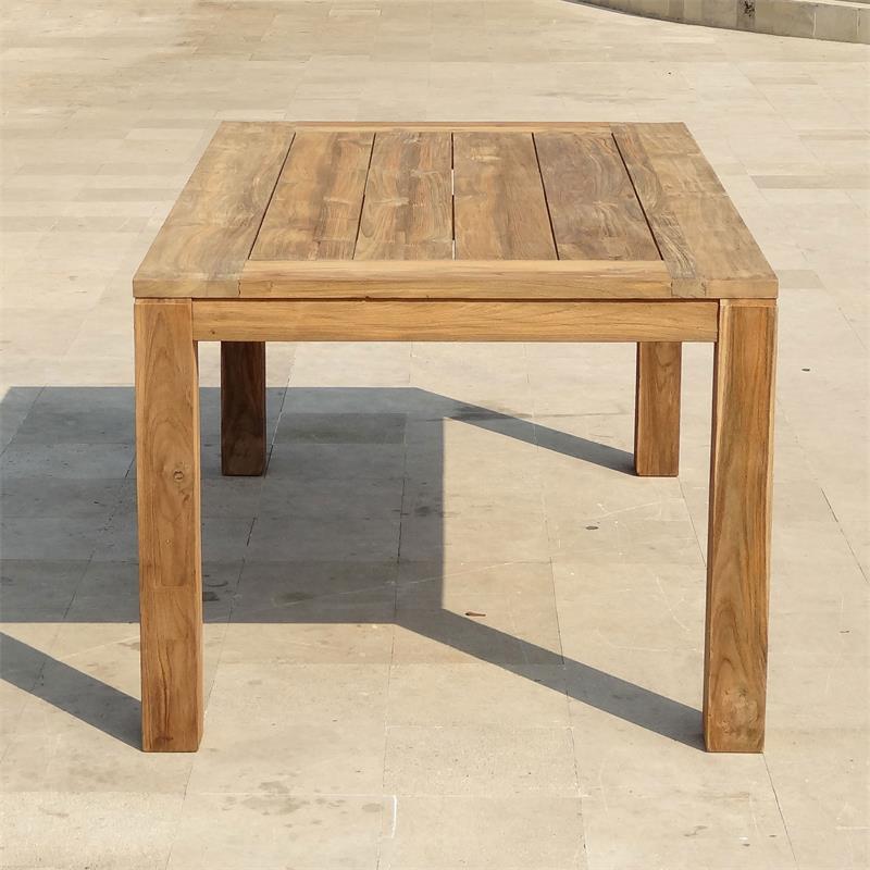 Dusun dining table 175 x 100 x 77 cm made of recycled teak - legs: 9 x 9 cm, beam: 7 cm, table top: 3 cm