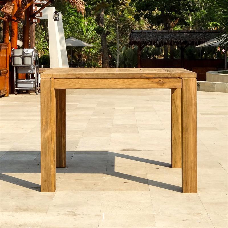 Dusun dining table 175 x 100 x 77 cm made of recycled teak - legs: 9 x 9 cm, beam: 7 cm, table top: 3 cm