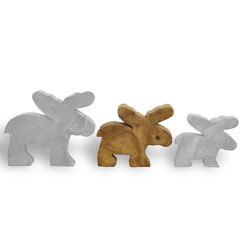 Élan en teck moyen - environ 25 cm