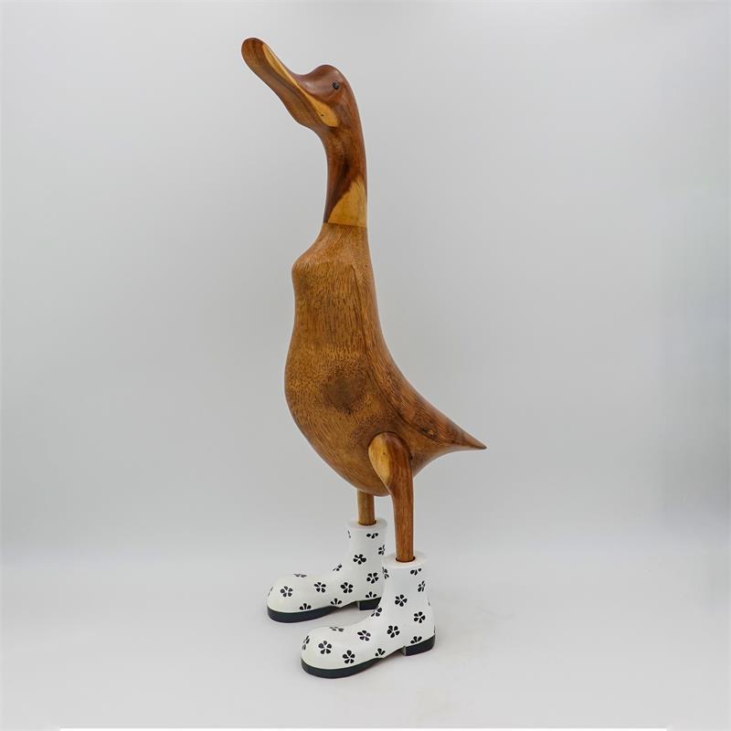 Ente »Ilka« riesengroß beige-braun weiß mit Blümchen