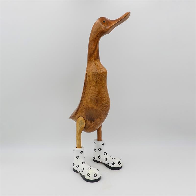 Ente »Ilka« riesengroß beige-braun weiß mit Blümchen