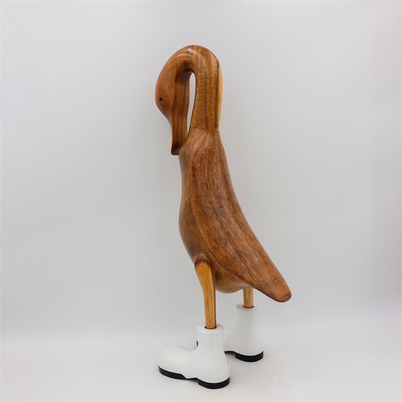 Ente »Pia« riesengroß beige-braun mit gesenktem Kopf