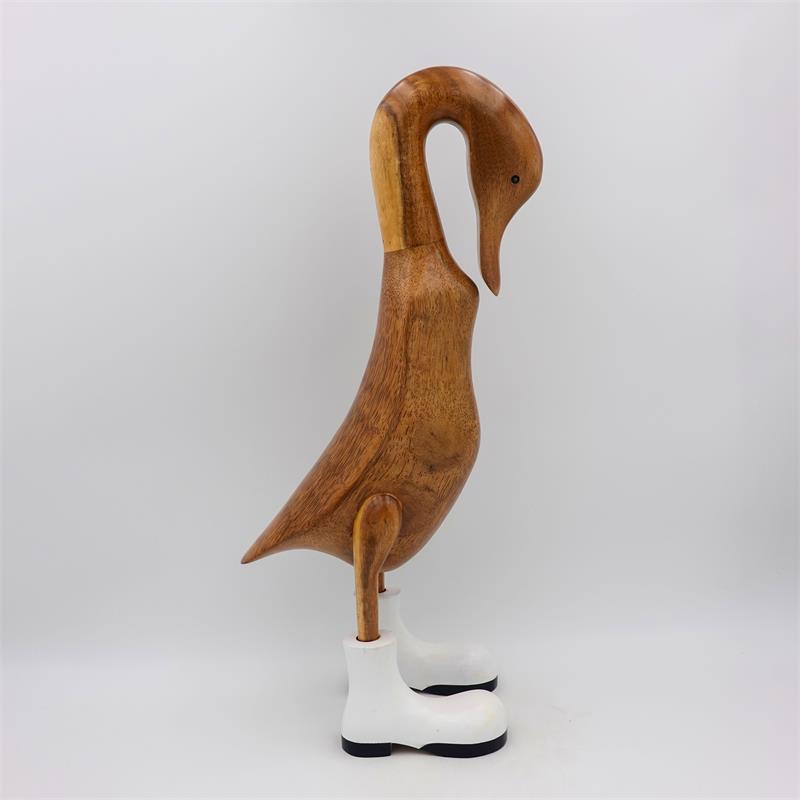 Ente »Pia« riesengroß beige-braun mit gesenktem Kopf