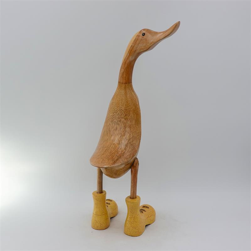 Ente »Veit« - groß braun aufrecht mit gelb marmorierten Schuhen