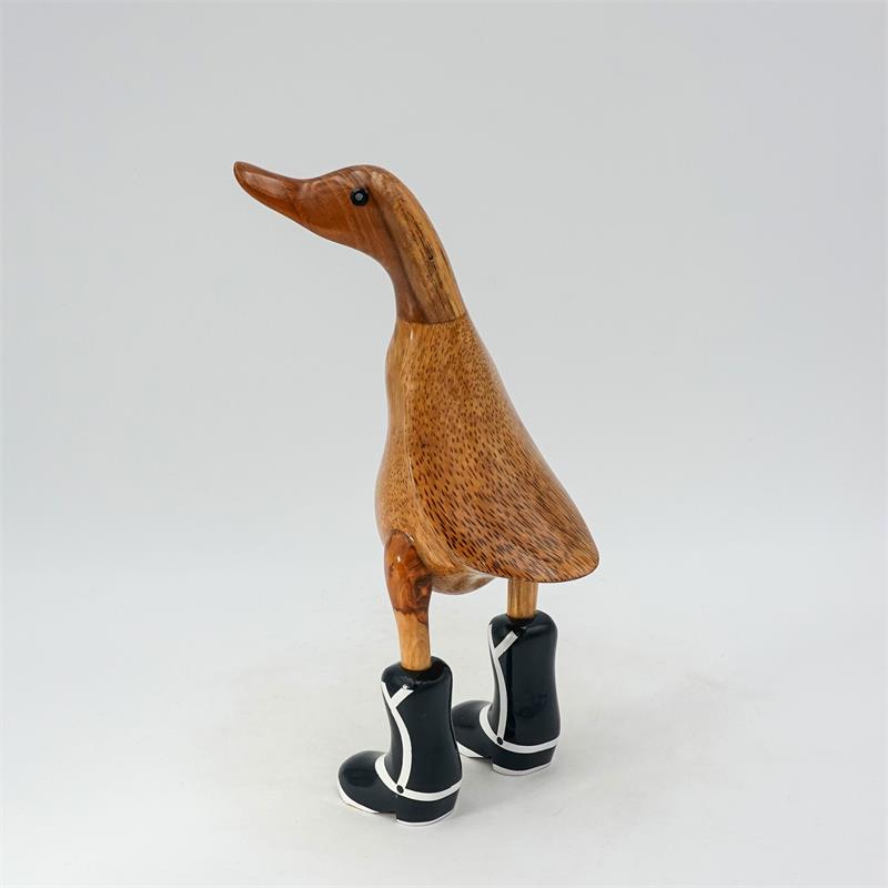 Ente Cowboy »Apaplatschka« klein braun aufrecht Cowboy schwarze Stiefel