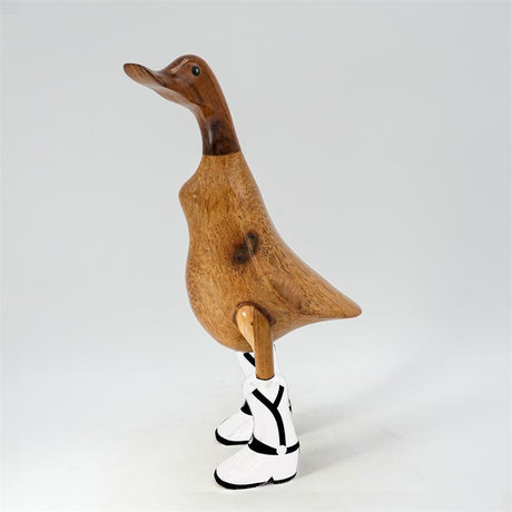 Duck Cowboy »Morgan Drake« medium brown upright Cowboy white boots