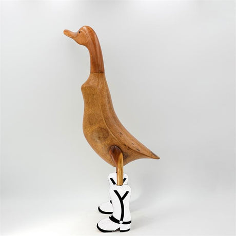 Duck Cowboy »Wyatt Drake« giant brown upright cowboy white boots