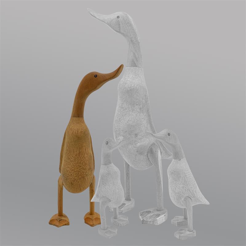 Ente »Anna« - groß beige-braun aufrecht ohne Schuhe