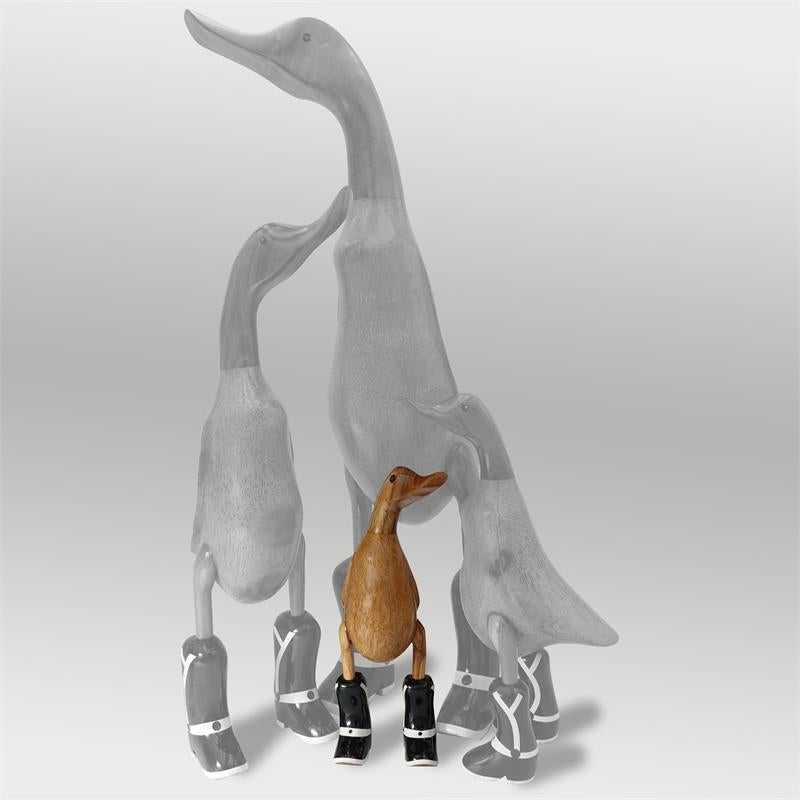 Ente Cowboy »Apaplatschka« klein braun aufrecht Cowboy schwarze Stiefel