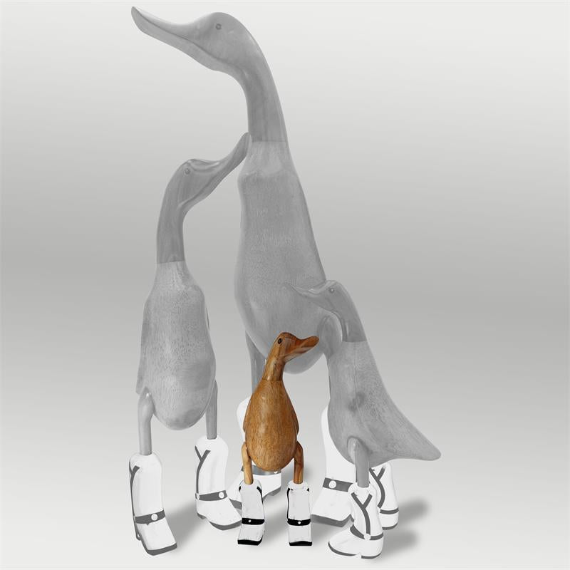 Ente Cowboy »Duck Holiday« klein braun aufrecht Cowboy weiße Stiefel