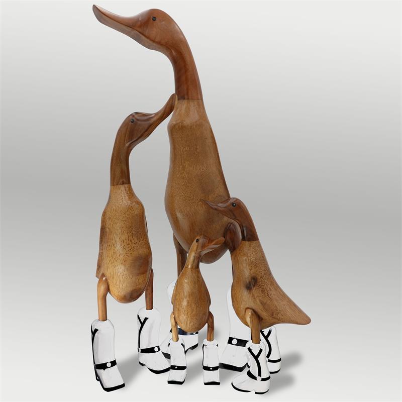 Ente Cowboy »Duck Holiday« klein braun aufrecht Cowboy weiße Stiefel