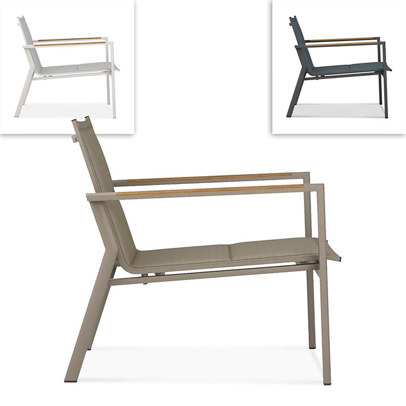 Gazelig Sessel 1 Sitzer  70 x 81,5 x 77 cm Aluminium und Batyline