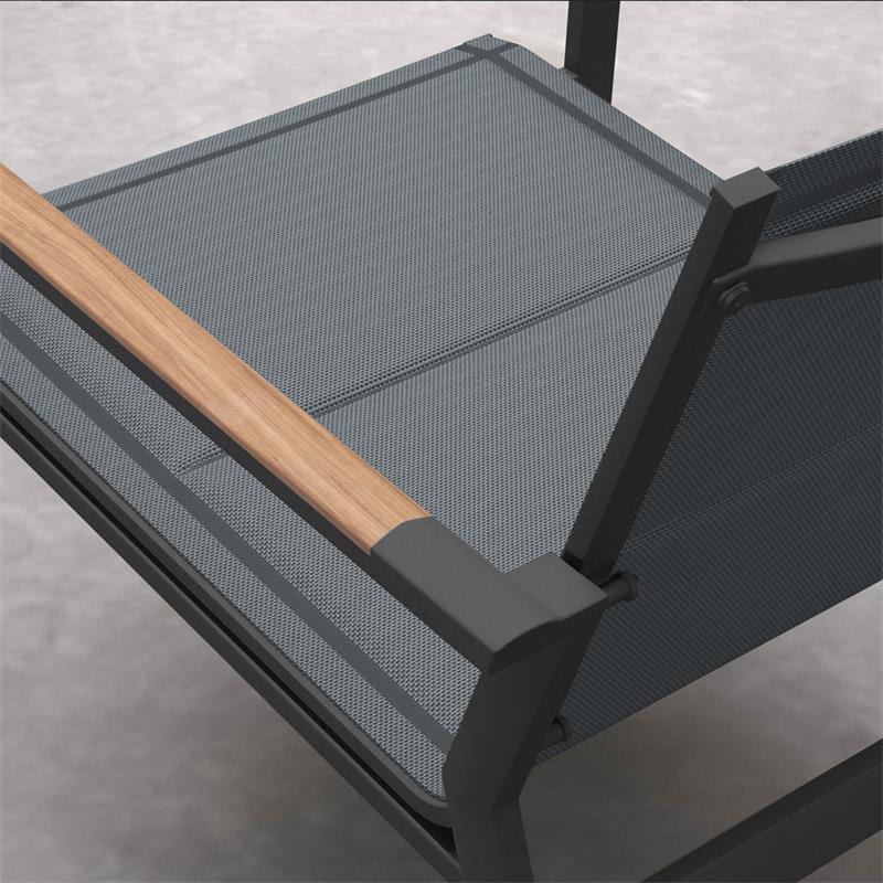 Gazelig Sessel 1 Sitzer  70 x 81,5 x 77 cm Aluminium und Batyline