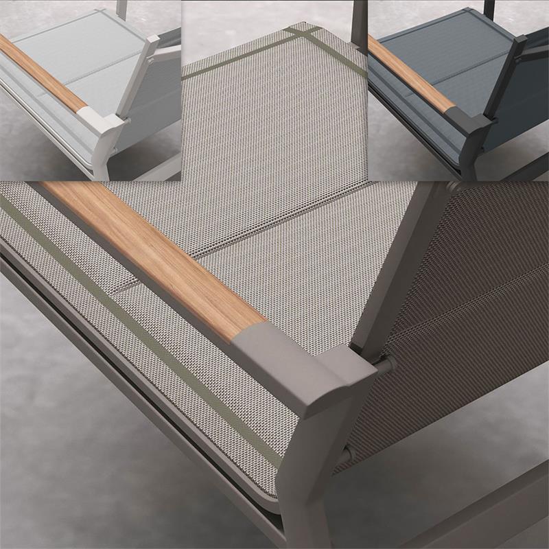 Gazelig Sessel 1 Sitzer  70 x 81,5 x 77 cm Aluminium und Batyline