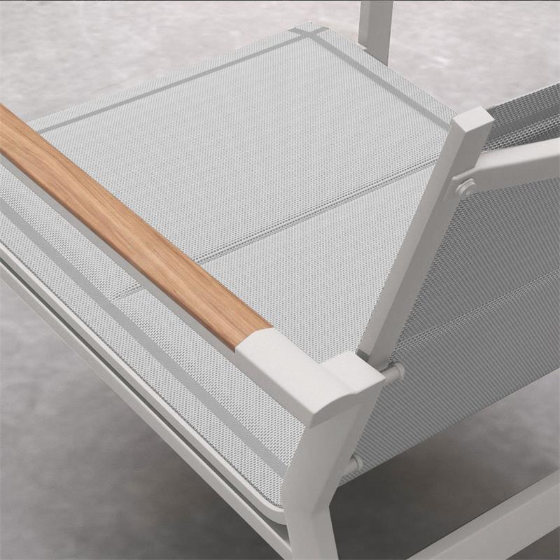 Gazelig Sessel 1 Sitzer  70 x 81,5 x 77 cm Aluminium und Batyline