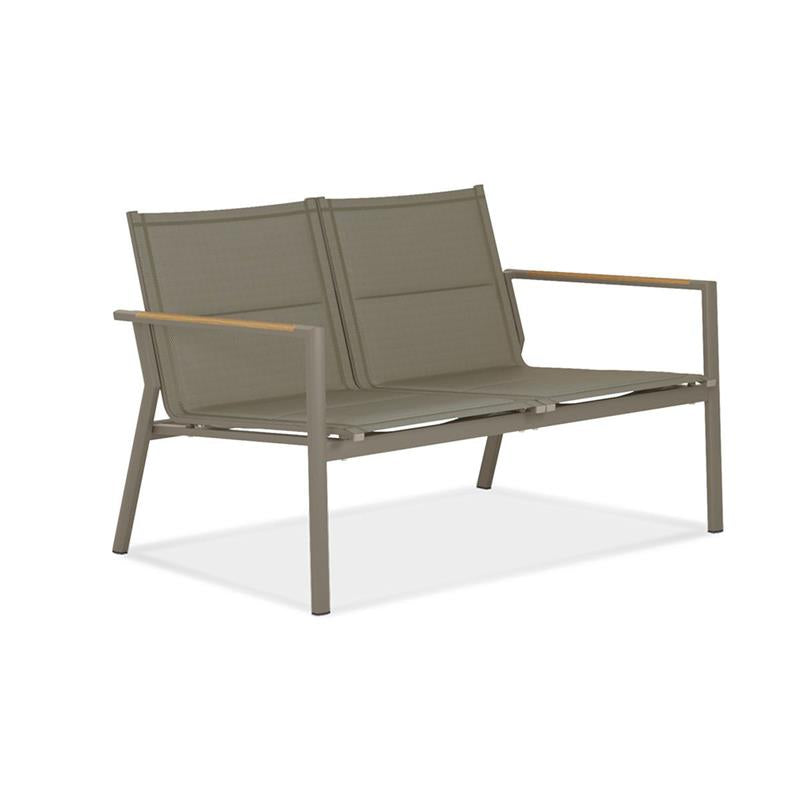 Gazelig Sofa 2 Seater 124.7 x 74.5 x 75 cm Aluminium and Batyline