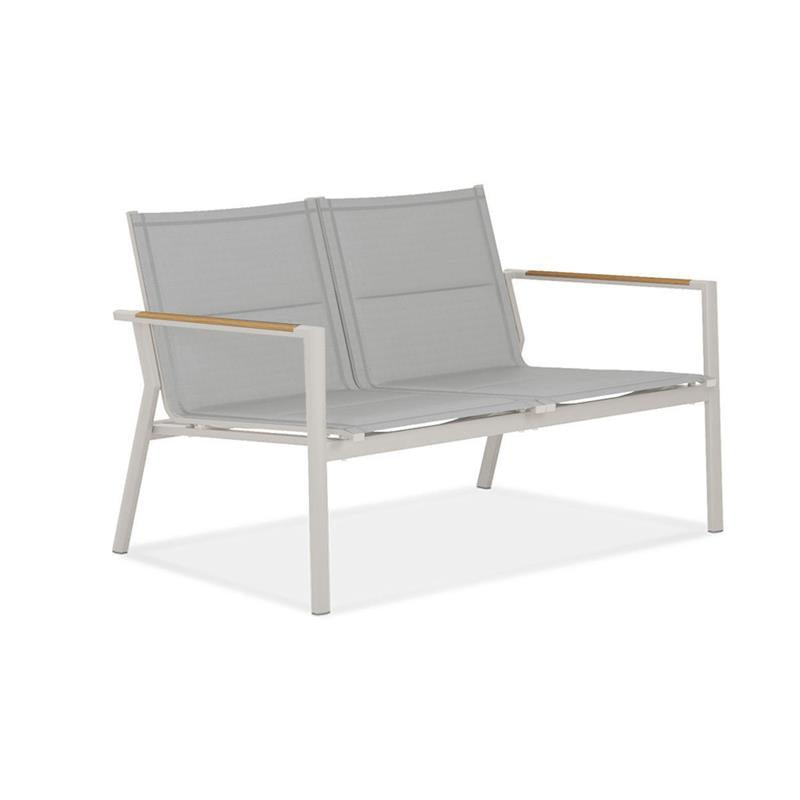 Gazelig Sofa 2 Seater 124.7 x 74.5 x 75 cm Aluminium and Batyline