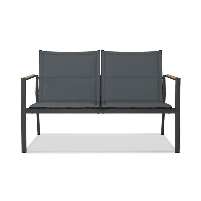 Gazelig Sofa 2 Seater 124.7 x 74.5 x 75 cm Aluminium and Batyline
