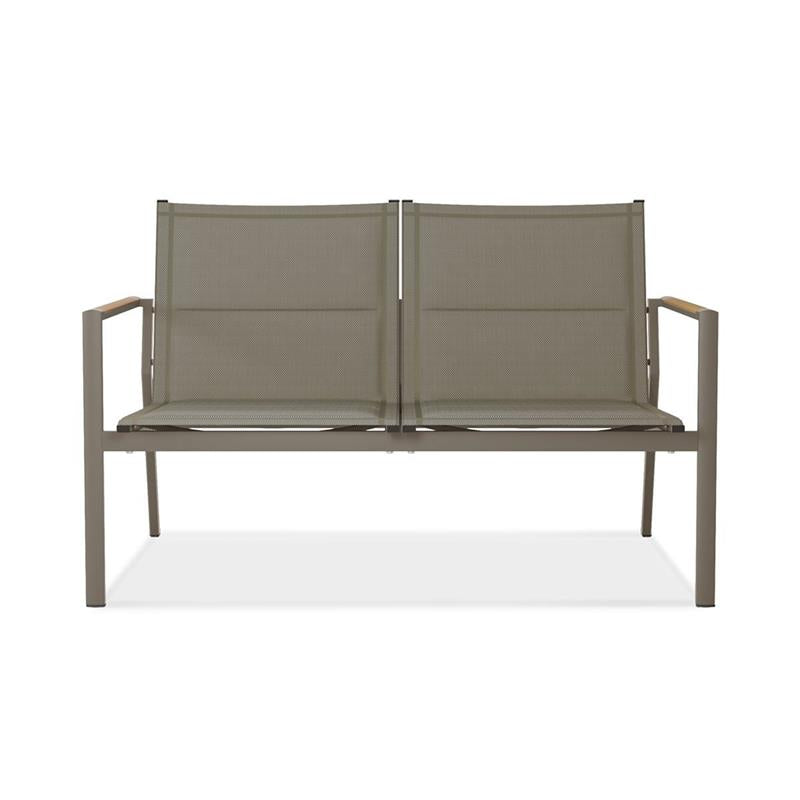 Gazelig Sofa 2 Seater 124.7 x 74.5 x 75 cm Aluminium and Batyline