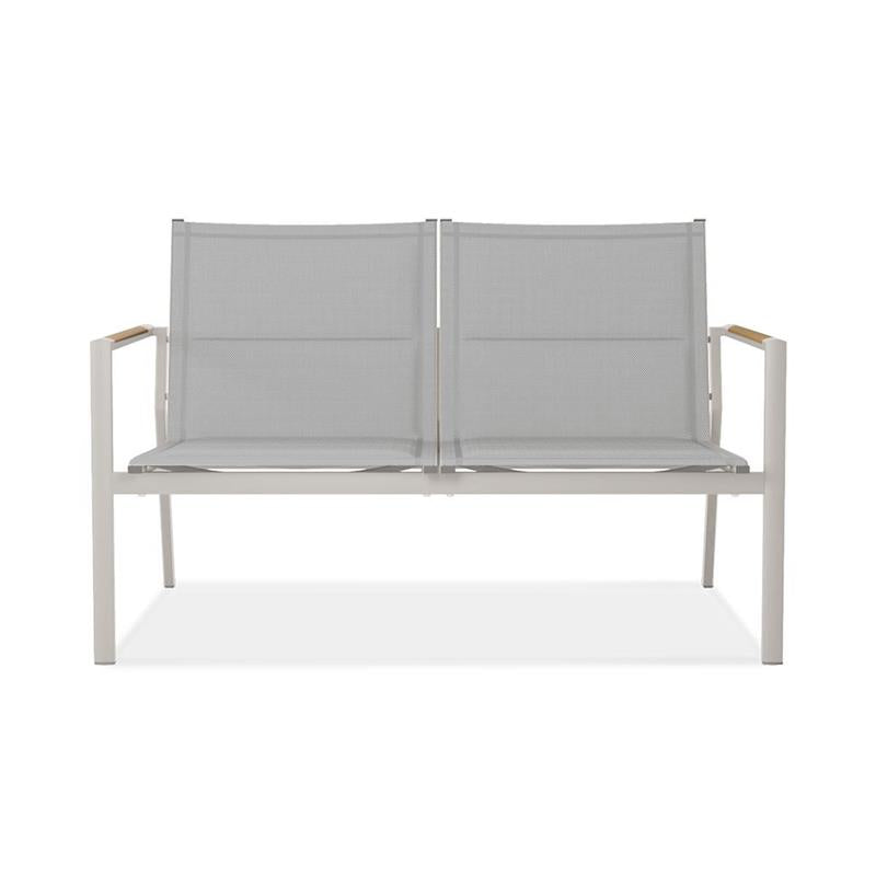 Gazelig Sofa 2 Seater 124.7 x 74.5 x 75 cm Aluminium and Batyline