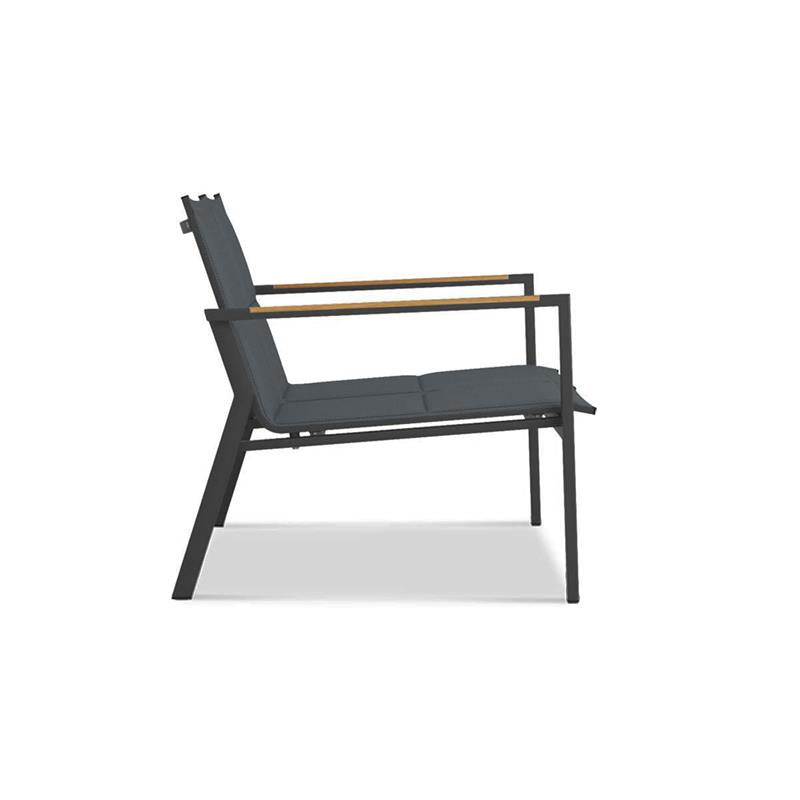 Gazelig Sofa 2 Seater 124.7 x 74.5 x 75 cm Aluminium and Batyline