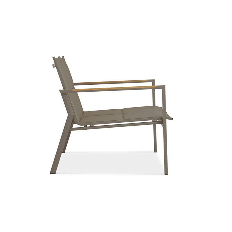 Gazelig Sofa 2 Seater 124.7 x 74.5 x 75 cm Aluminium and Batyline