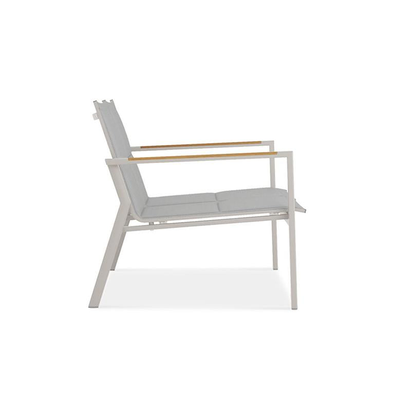 Gazelig Sofa 2 Seater 124.7 x 74.5 x 75 cm Aluminium and Batyline