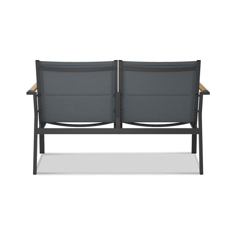 Gazelig Sofa 2 Seater 124.7 x 74.5 x 75 cm Aluminium and Batyline
