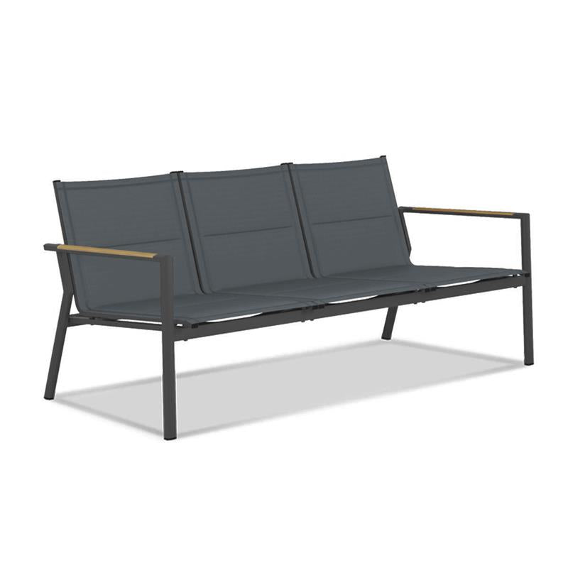 Gazelig 3-seater sofa 180.2 x 74.5 x 75 cm aluminum and Batyline