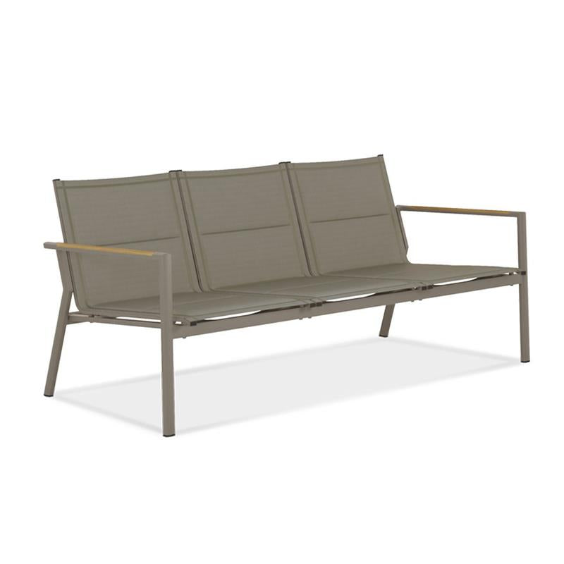 Gazelig 3-seater sofa 180.2 x 74.5 x 75 cm aluminum and Batyline