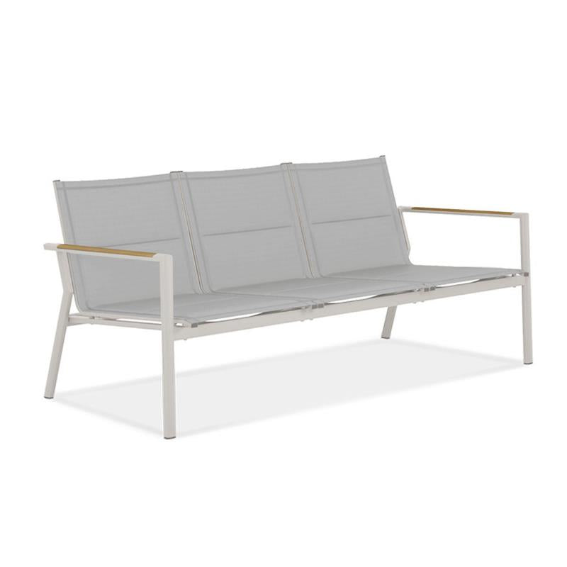 Gazelig 3-seater sofa 180.2 x 74.5 x 75 cm aluminum and Batyline