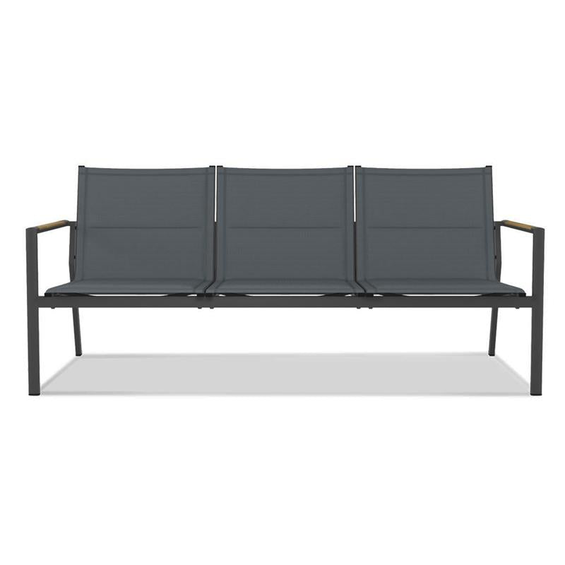 Gazelig 3-seater sofa 180.2 x 74.5 x 75 cm aluminum and Batyline