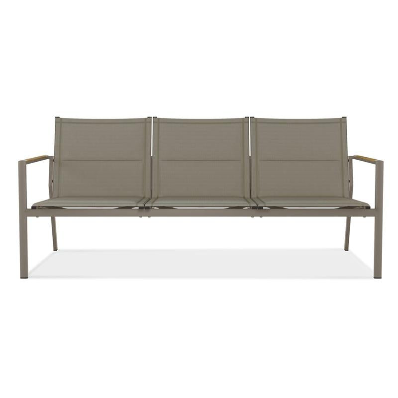 Gazelig 3-seater sofa 180.2 x 74.5 x 75 cm aluminum and Batyline