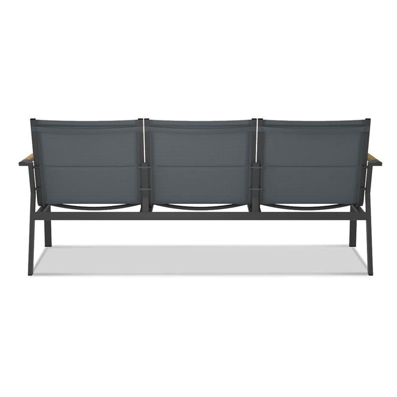 Gazelig 3-seater sofa 180.2 x 74.5 x 75 cm aluminum and Batyline