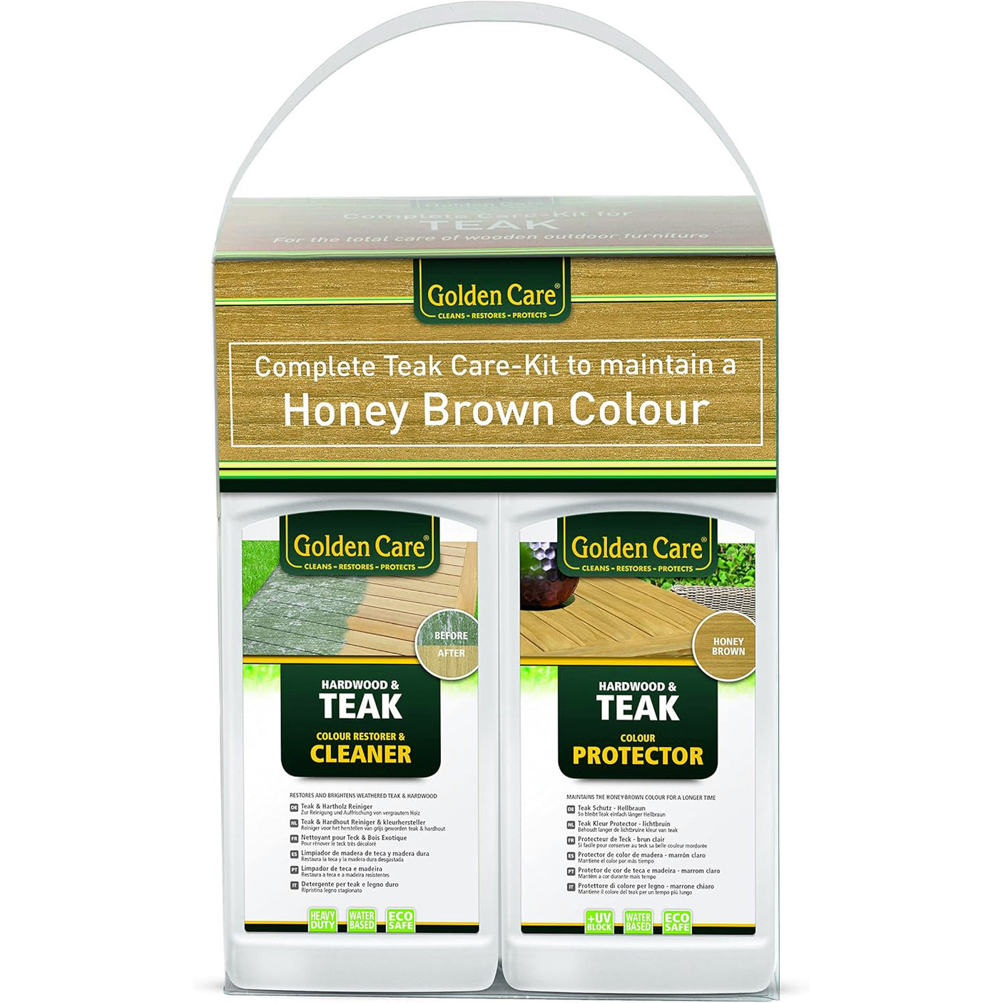 Teak 3-in-1 care set with teak protector