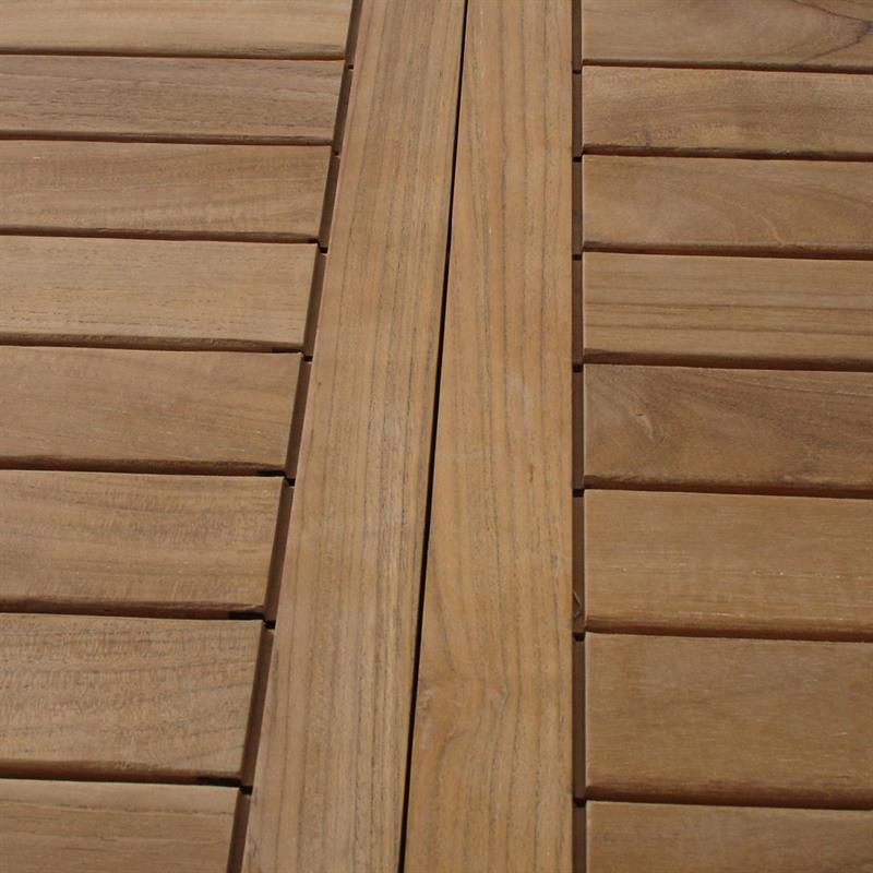 Denver extending table 240/180 x 100 x 74.5 cm - Certified teak GRADE A + brass fittings