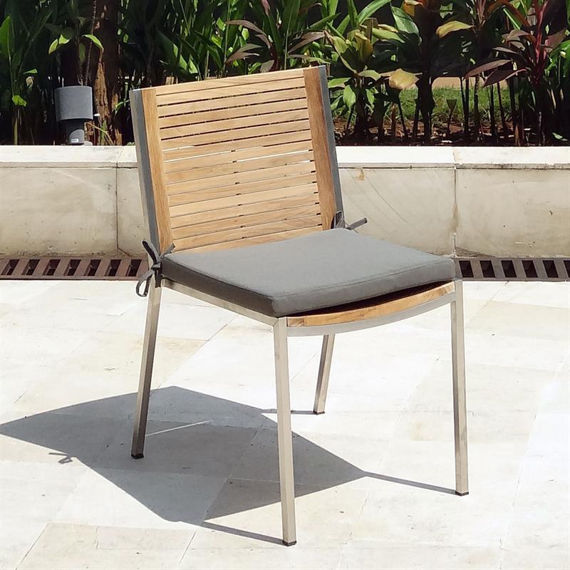 Tessin seat cushion stacking chair with or without armrest 45x45x4cm SunProof