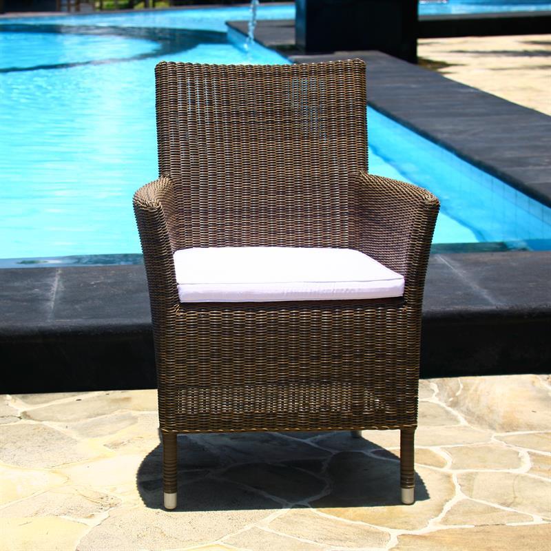 Coussin d'assise pour chaise Lorraine avec accoudoirs 51x48 cm Nagata