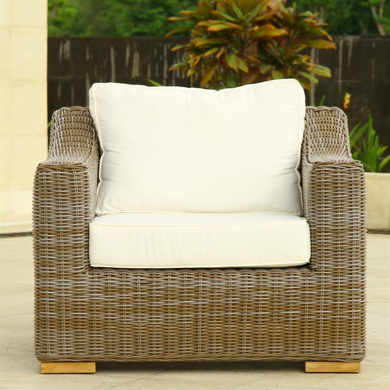 Monaco Loungeset bestehend aus 1 x Monaco Sessel und 1 x 2-Sitzer Monaco Sofa mit Sunproof Polstern