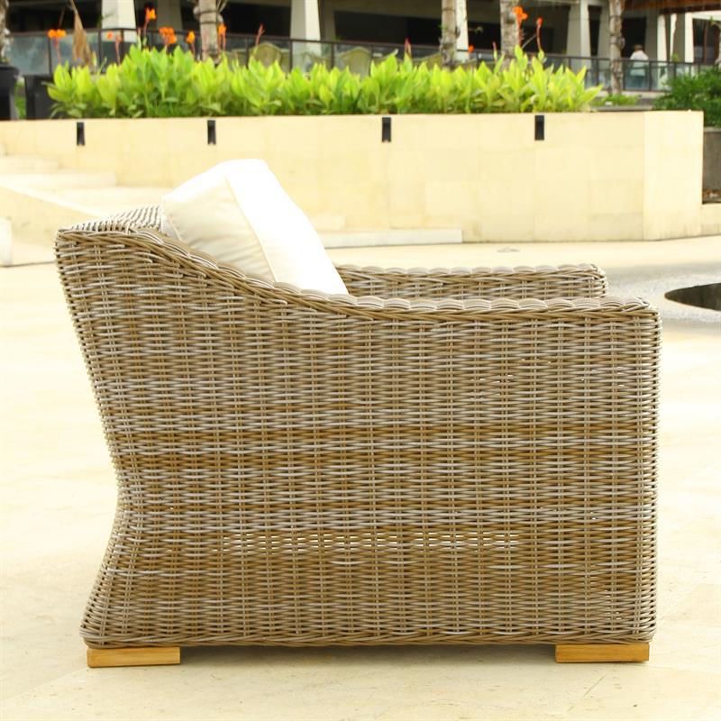 Monaco Loungeset bestehend aus 1 x Monaco Sessel und 1 x 2-Sitzer Monaco Sofa mit Sunproof Polstern