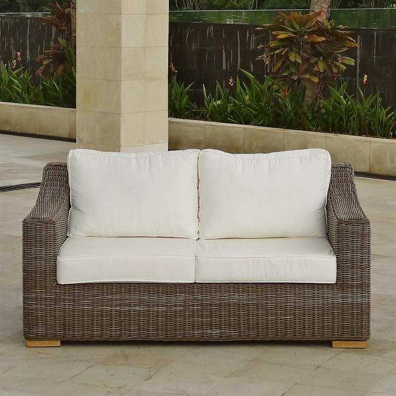 Monaco Loungeset bestehend aus 1 x Monaco Sessel und 1 x 2-Sitzer Monaco Sofa mit Sunproof Polstern
