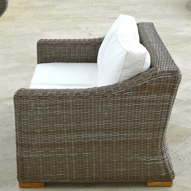 Monaco Loungeset bestehend aus 1 x Monaco Sessel und 1 x 2-Sitzer Monaco Sofa mit Sunproof Polstern