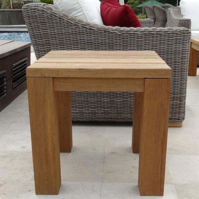 Vineyard side table 50 x 50 x 50cm Recycle Teak