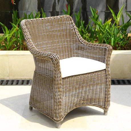 Monaco Sitzkissen f. Armlehnstuhl SunProof mit eckiger Rückenlehne