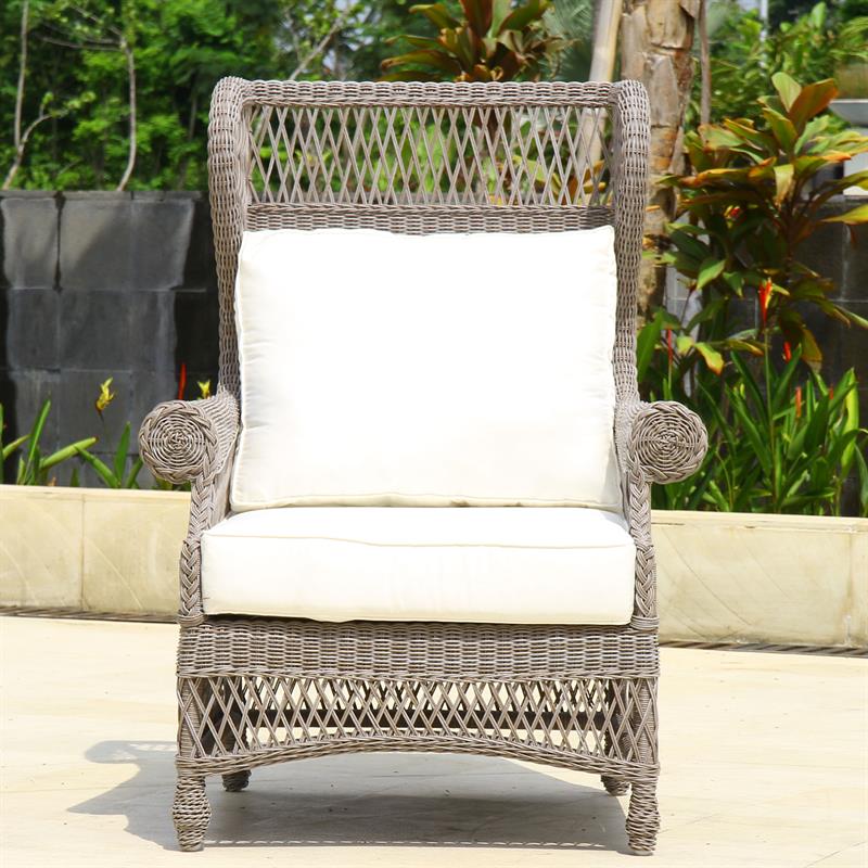 Vintage cushions for the wing chair SunProof 2-piece seat and back cushions